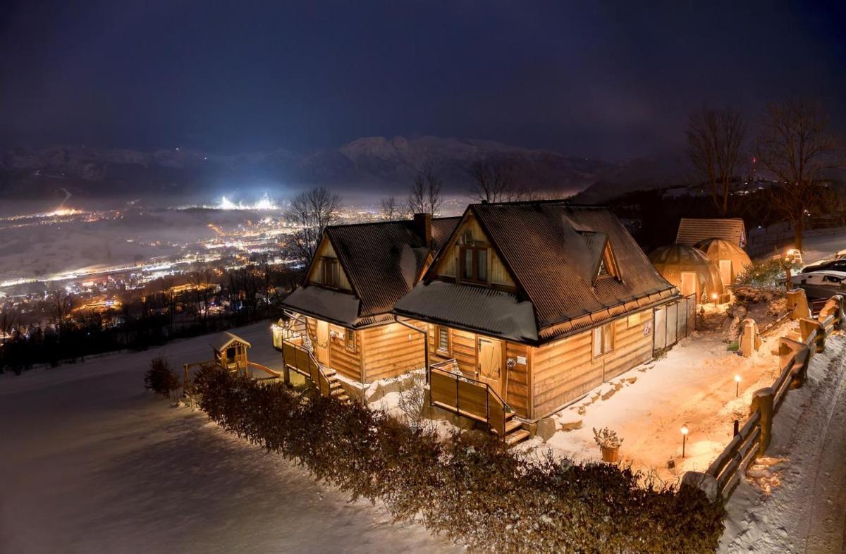 Domki Widokowe Wooden Luxury Chalet & Jacuzzi Zab Exterior photo